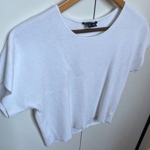 White crop Theory t-shirt